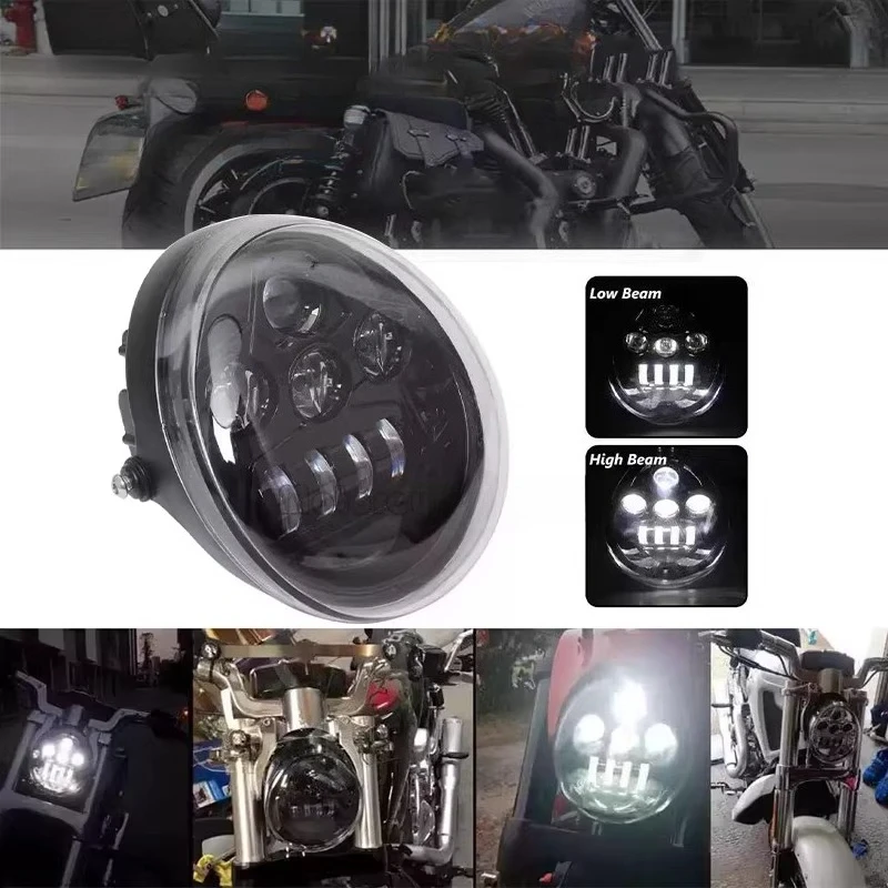 

For Harley Vrod V Rod VROD VRSCA VRSC 2002-2017 Led Headlight Motorcycle Led Halo Ring DRL Turn Singal High Low Beam Headlamp
