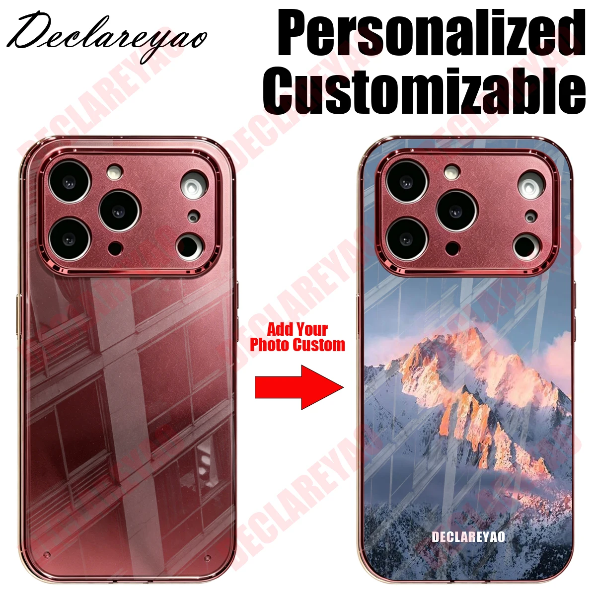 DECLAREYAO Custom Glass Case For Samsung Galaxy A06 A11 A12 A13 A14 A15 A16 A22 A23 A25 A31 A32 A33 A34 A35 A36 A42 A50 S Cover