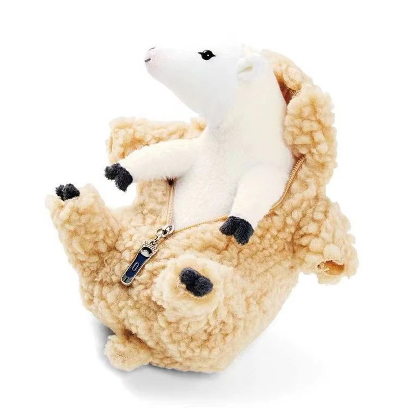 15CM Simulation Lamb Sleep Soothing Plush Doll Lovely Sheep Alpaca Doll Soft Plush Toy With Detachable Clothes Kids Toy Gifts