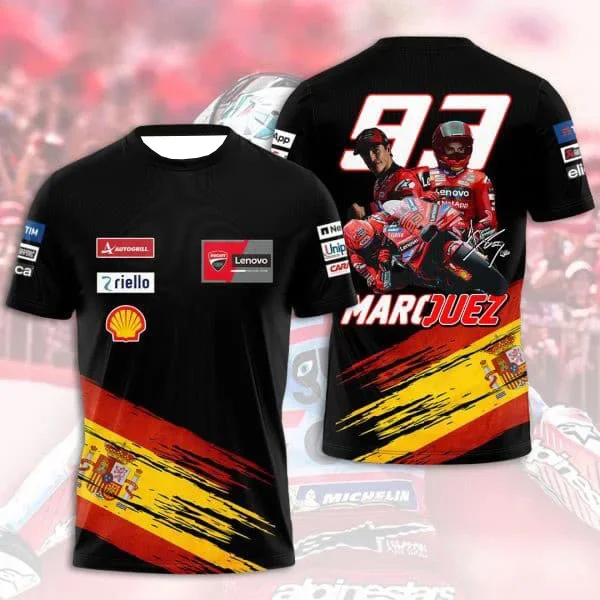 

New Men's Quick-drying T-shirt Ducati Comfortable Sports Red Racing T-shirt Comfortable Casual Breathable Short Sleeves Moto