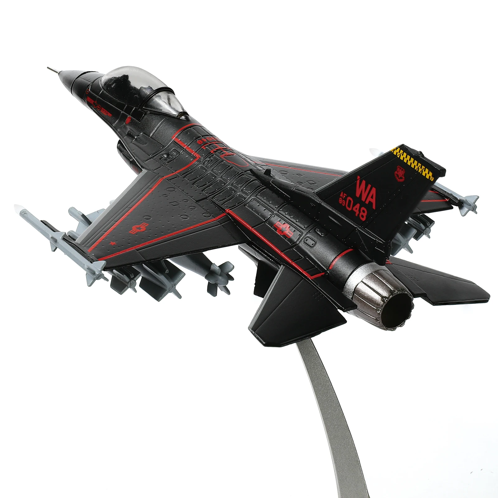 NUOTIE 1/100 F-16C Fighting Falcon Fighter Model Metal DieCast Aircraft Airplane for Collection and Gift(Nellis AFB 57th Wing)