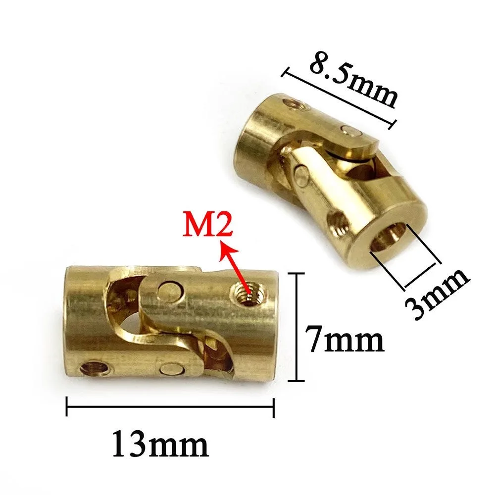 Brass coupling with high-precision inner hole 2/2.3/3/3.17/4/5/6MM for connecting transmission parts to motor motor motor shaft