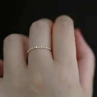 Bague géométrique en argent Sterling 925 plaqué or 14K pour femmes, Zircon scintillant, accessoire de bijoux de fête de mariage exquis et doux 3