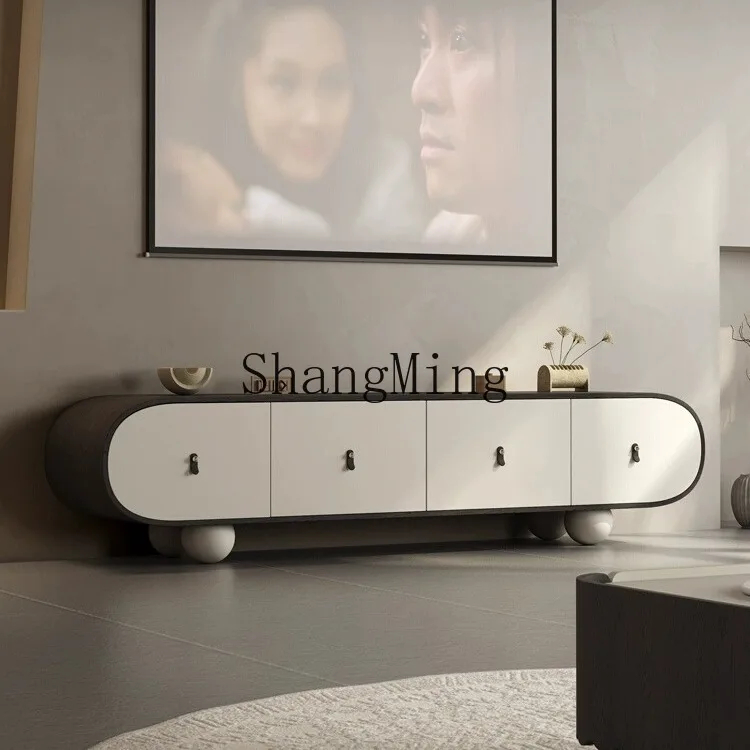 CL Light Luxury Modern Coffee Table And TV Cabinet Set For Living Room, Lacquered Artistic Storage Cabinet For Home Use