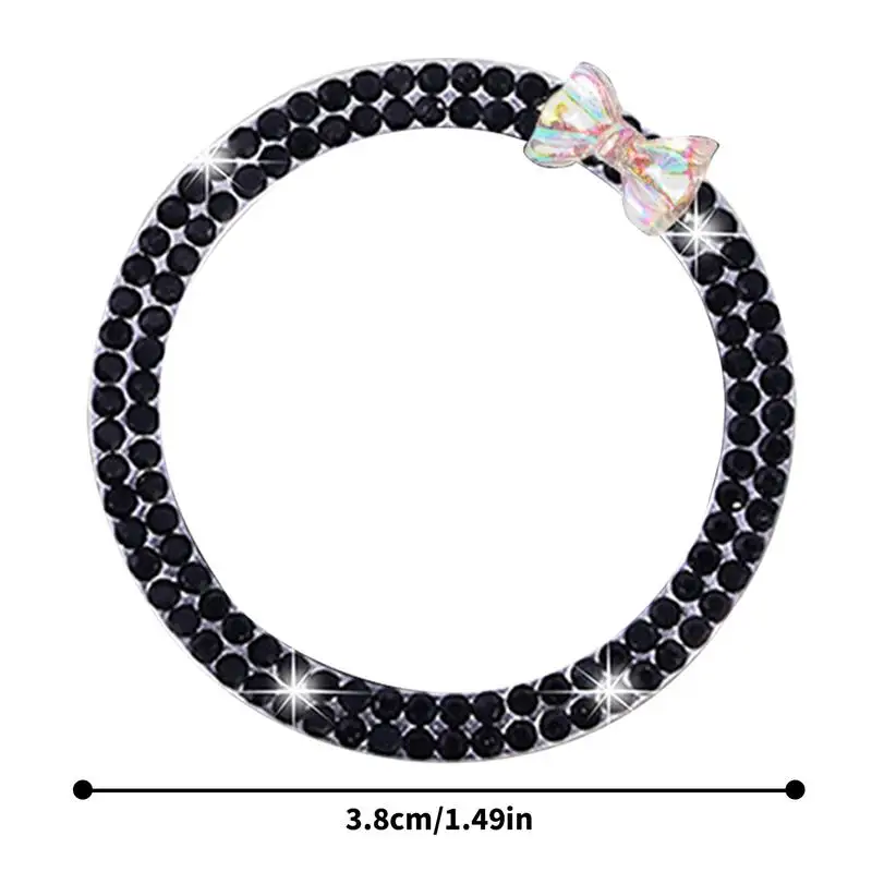 Car Engine Start Stop Decoration Ring Rhinestone Design Push To Start Button Ring Car Ignition Button Decoration Ring Start