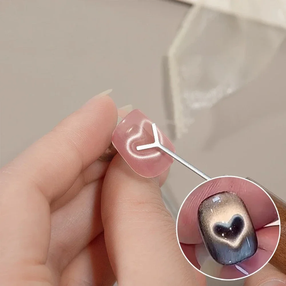 3 in 1 Multifunzionale Nail Art Bastone magnetico Kit in ferro a forma di Y Cat Eye Gel Forte magnete Smalto per unghie Linea Effetto Strumenti per manicure