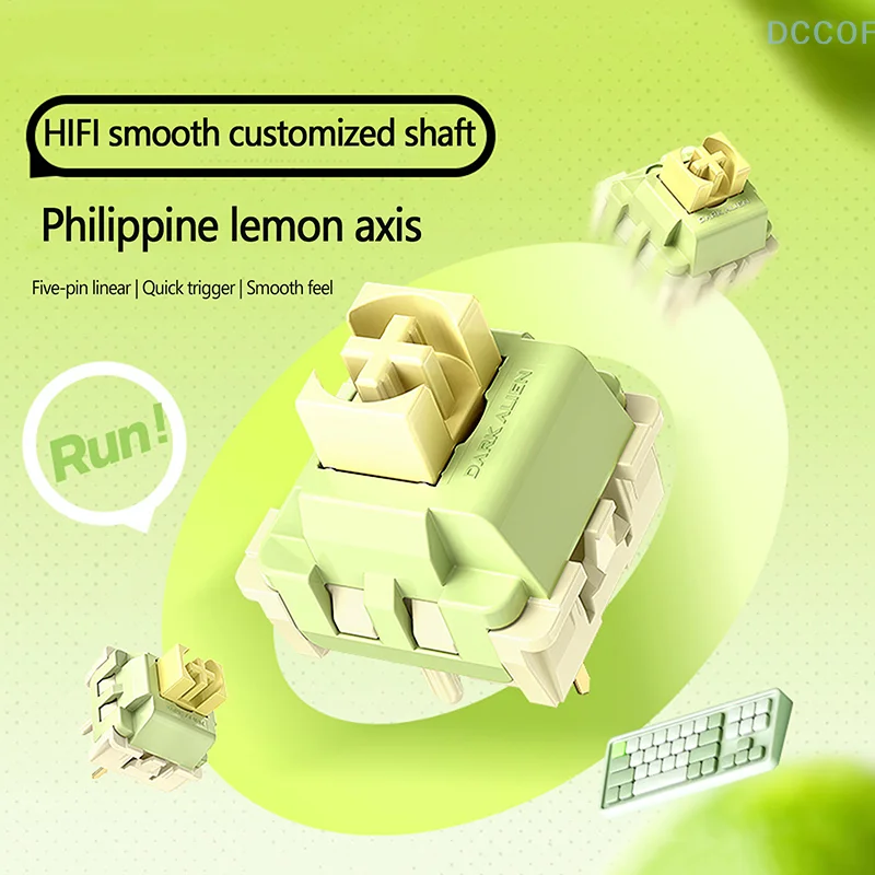 사일런트 레몬 스위치, 기계식 키보드 단락 축, 커스텀 핫 스왑, 윤활 스위치, 10 개