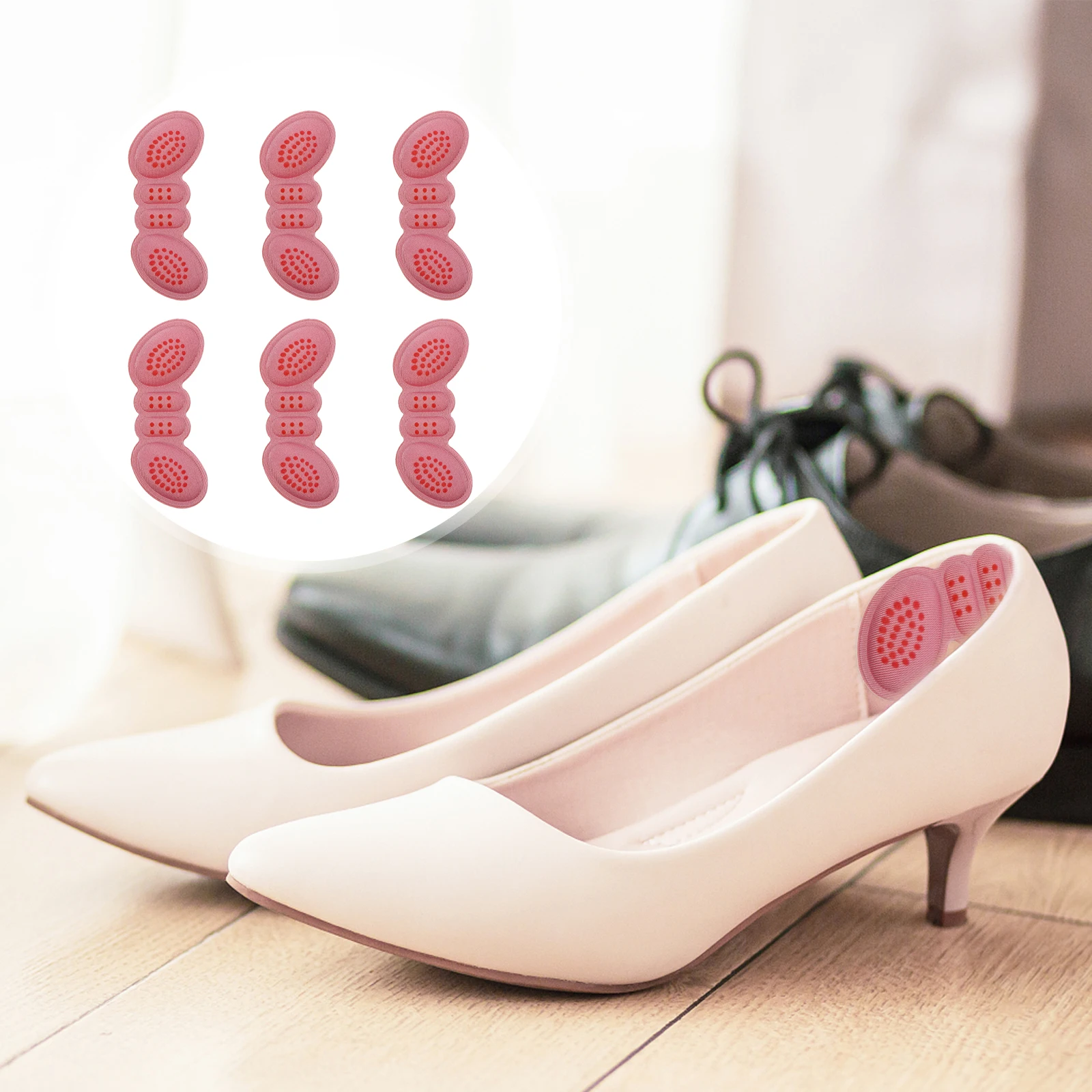 

6pcs High Heel Cushions Ultra Thin Anti Friction Pads for Women New Shoes Heel Pads Shoe Insole Foot Care Tools