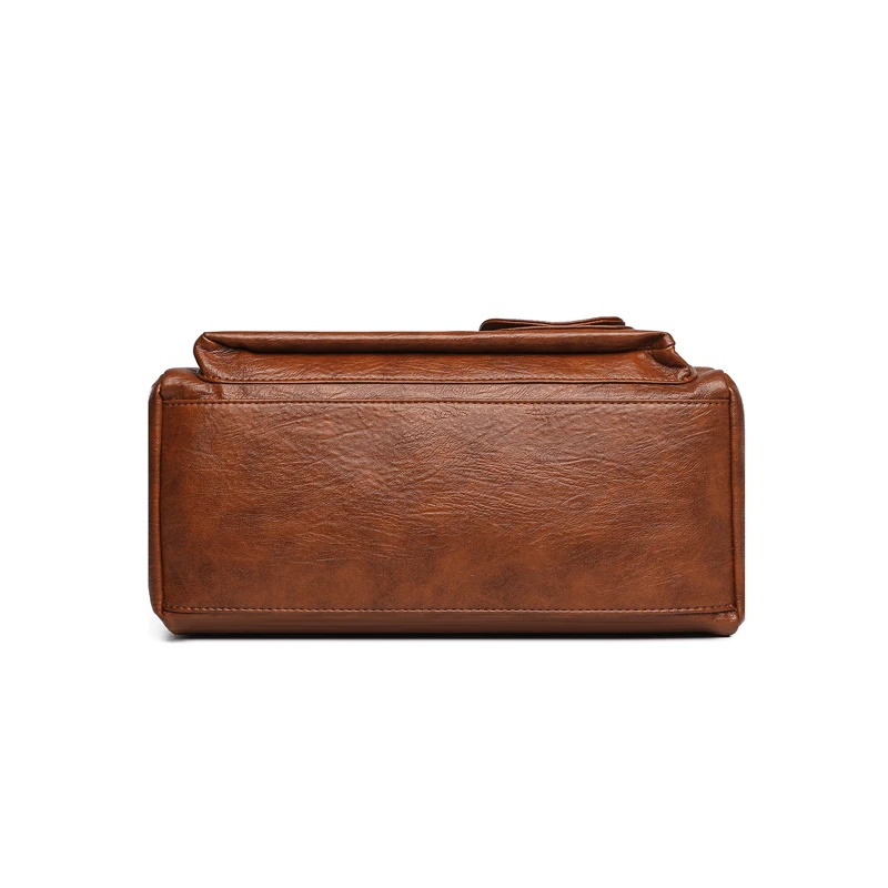 Modische Damen-Umhängetasche aus weichem Leder, große Kapazität, mehrere Außentaschen, abnehmbarer Riemen, Crossbody-Handtasche für den Alltag – Detail 15