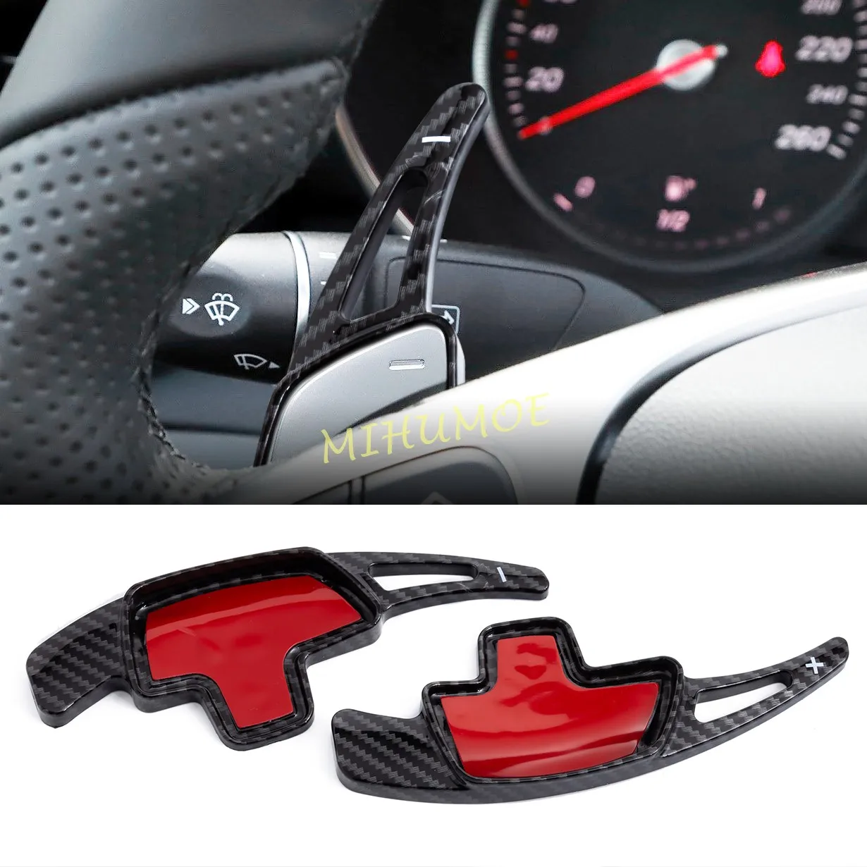 

Interior Car Steering Wheel Paddle Shifter Extend Accessories For Mercedes A B C E S G GLA GLB GLC GLE GLS CLA CLS EQB EQC Black