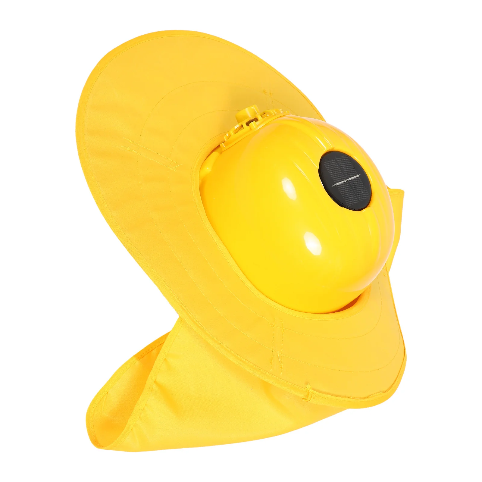 

1Set Solar Fan Hat Wide Brim Hard Hat Solar Powered Cooling Neck Sunshade Outdoor Summer Hiking Construction Work Full Brim