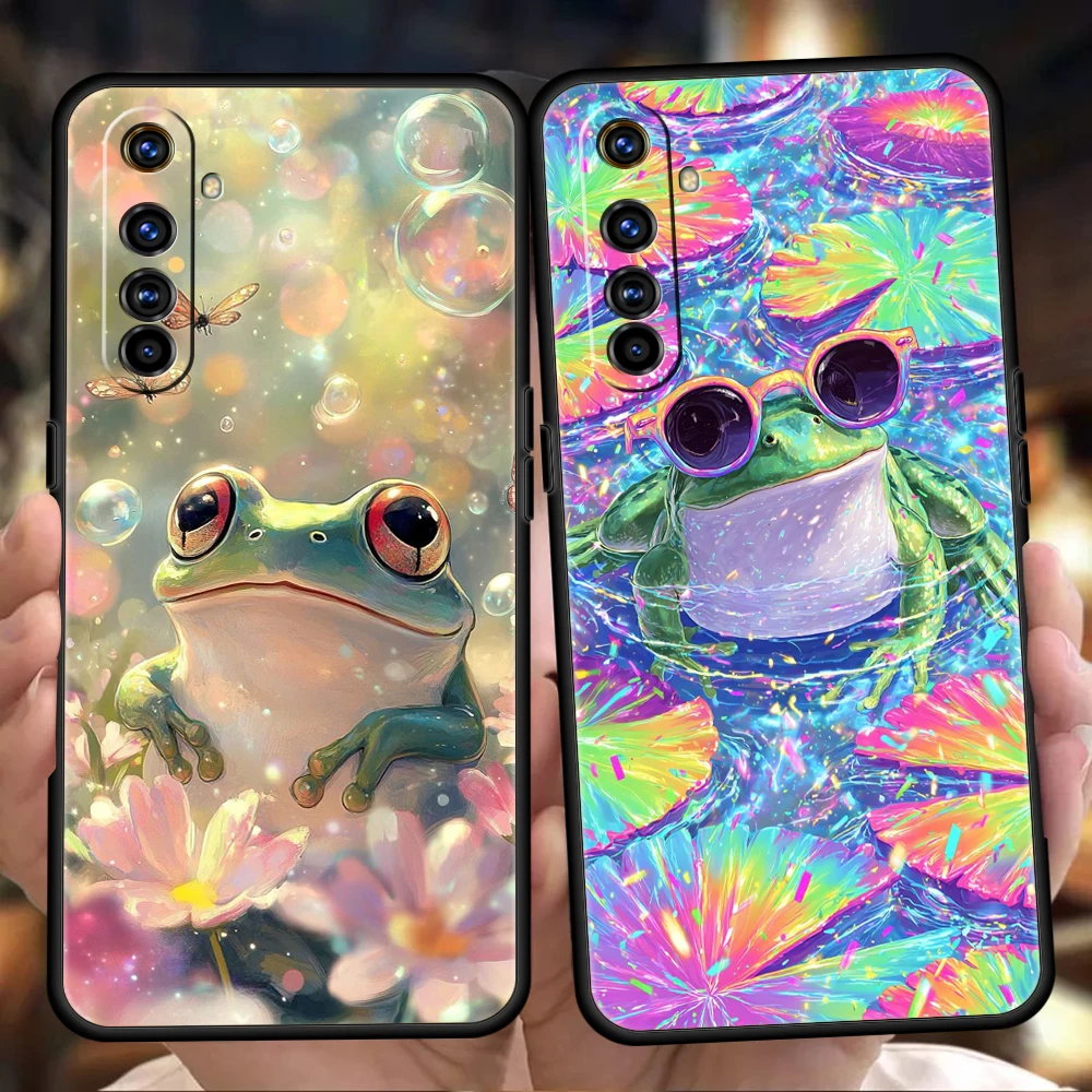 Чехол для телефона Oppo A17 A31 A54 A57 A78 A79 A80 A98 Find X5 X6 Reno 7 8 10 11 12 13 F Pro 5G, мягкий чехол из ТПУ с реалистичным принтом лягушки Чехол для телефона Oppo A17 A31 A54 A57 A78 A79 A80 A98 Find X5 X6 Reno 7 8 10 11 12 13 F Pro 5G, мягкий чехол из ТПУ с реалистичным принтом лягушки