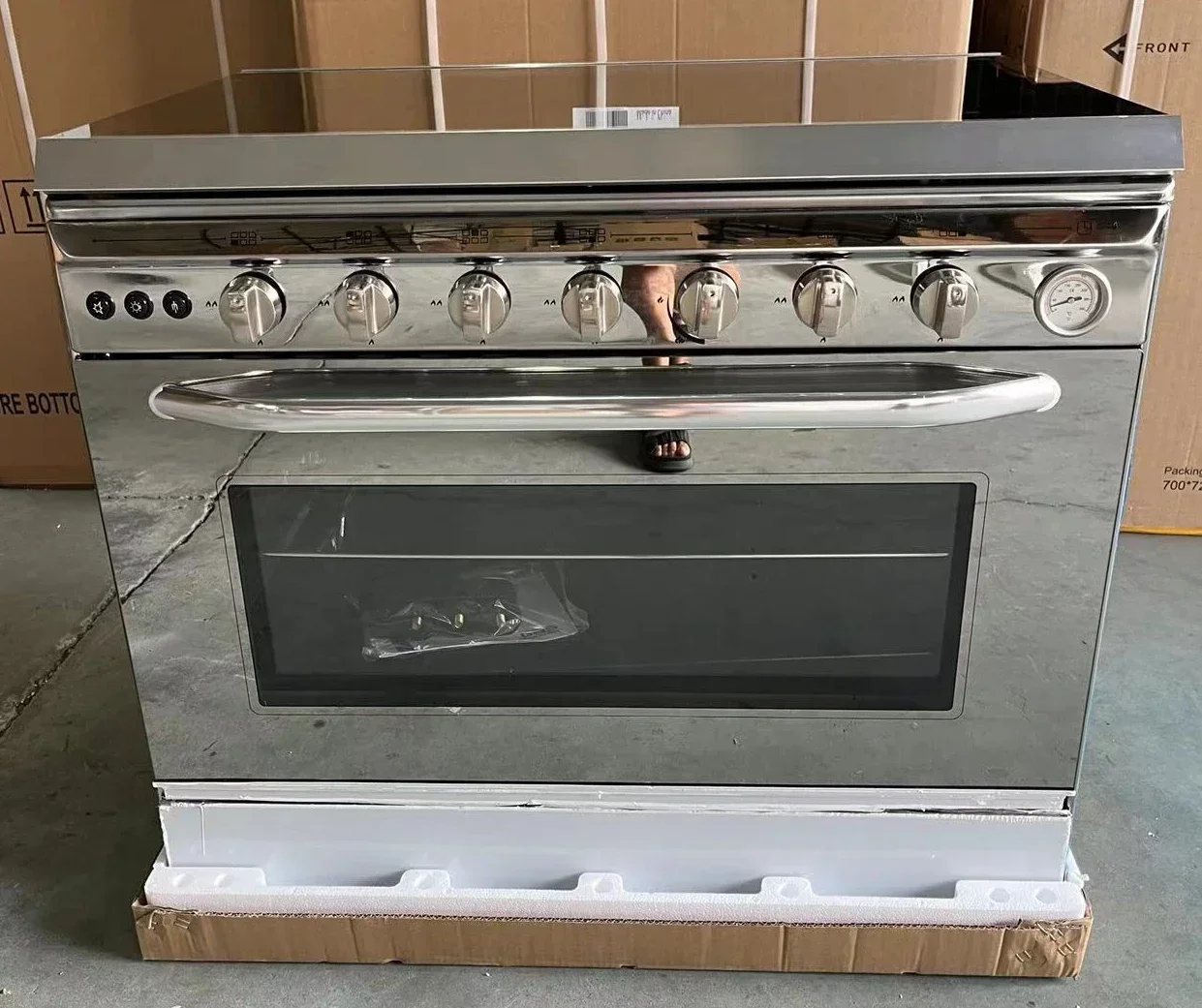 Selected Good Items Hot Selling In 2025 Cross-border 6 Gas 95L One-piece Vertical Multi-function Intelligent Household Gas Oven