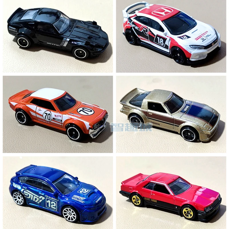 Original Hot Wheels Car Themed Multipacks Kids Toy for Boy 1/64 Diecast Custom Datsun Honda Civic Toyota Mazda RX Nissan Skyline