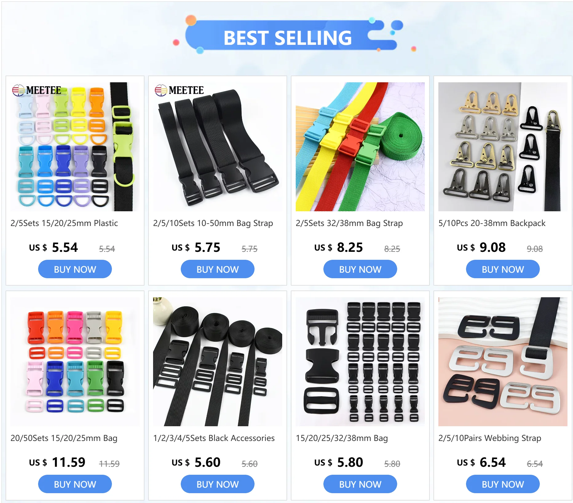 2/5Sets 15/20/25mm Kunststoffschnalle für Rucksackgurt Tasche Seitenclip Schnellverschluss Haustierhalsband Gurtband Tri-Glide Slider Haken – Detail 1