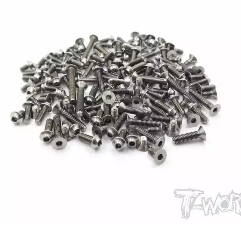 

Original T works TSSU-TC01 64 Titanium Screw set ( UFO Head ) 131pcs. ( For Tamiya Formula E Gen2 Car TC-01 Professional Rc part