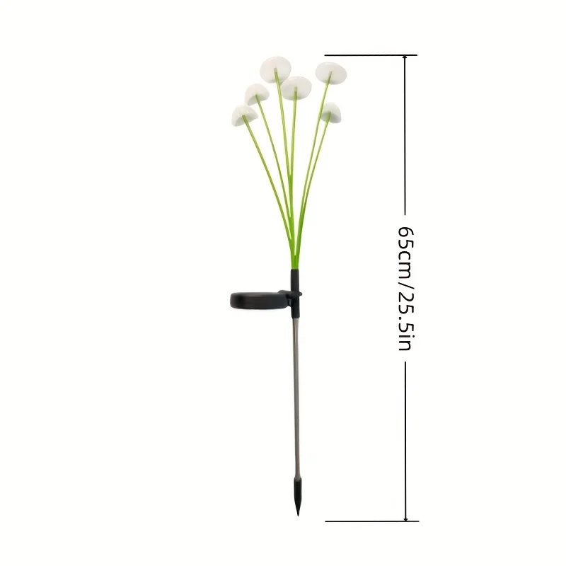 D2 1 قطعة أضواء الشمسية في الهواء الطلق LED مصباح للطاقة الشمسية أضواء الفطر ديكور مقاوم للماء ساحة فناء مسار قنديل البحر لتزيين الحديقة