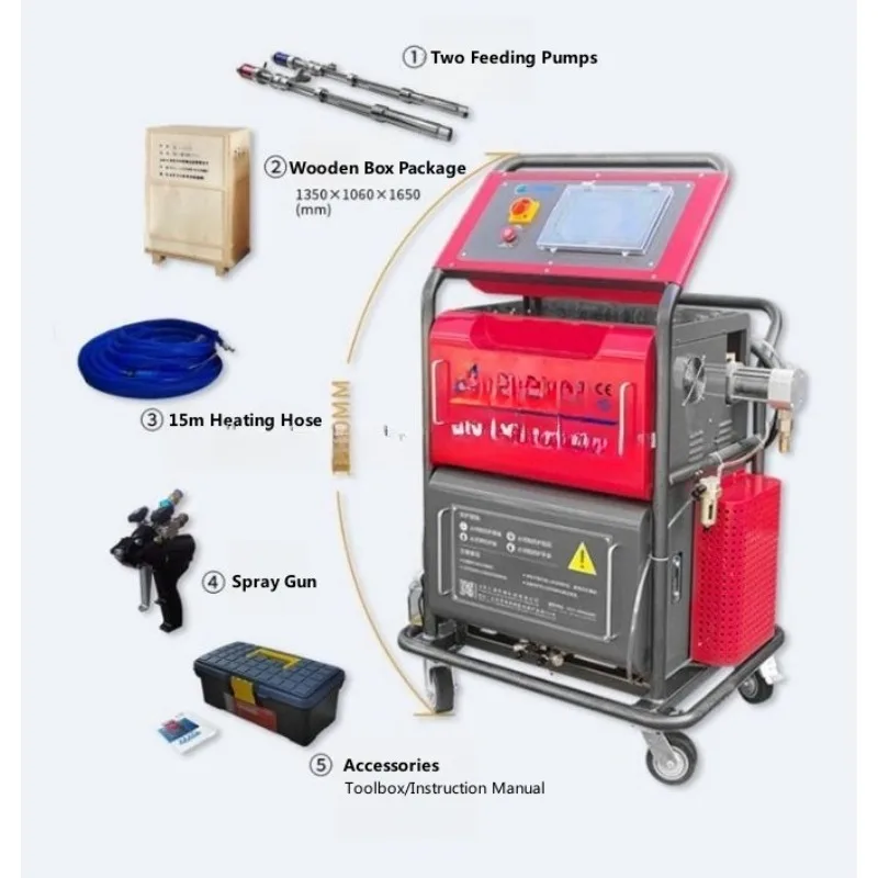 JNJX-T60 High Performance Hydraulic Drive Industrial Use Polyurea Spray Machine For Truck Metal Waterproof