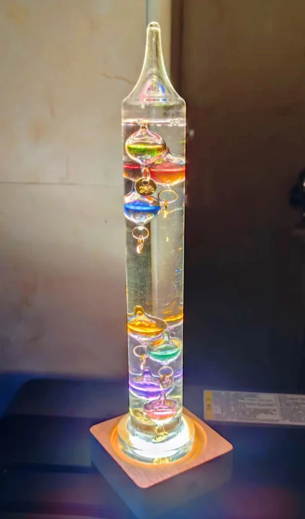 Galileo Thermometer Colorful Ball Suspended Bedroom Wine Cabinet Living Room Physics Decoration Student Christmas Holiday Gift