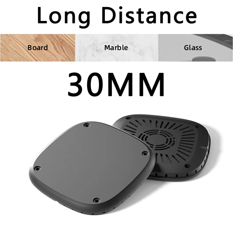 Invisible 15W Wireless Charger Hidden Wireless Phone Charger Under Desk QC3.0 Furniture Wireless Charging Pad for iPhone Samsung