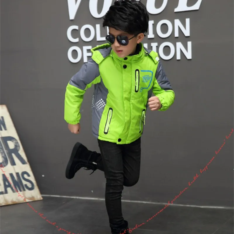 Boys Coat Jacket Cotton Outerwear Overcoat 2023 Elegant Thicken Winter Autumn Sport  School Uniforms Children's Warm Clothing