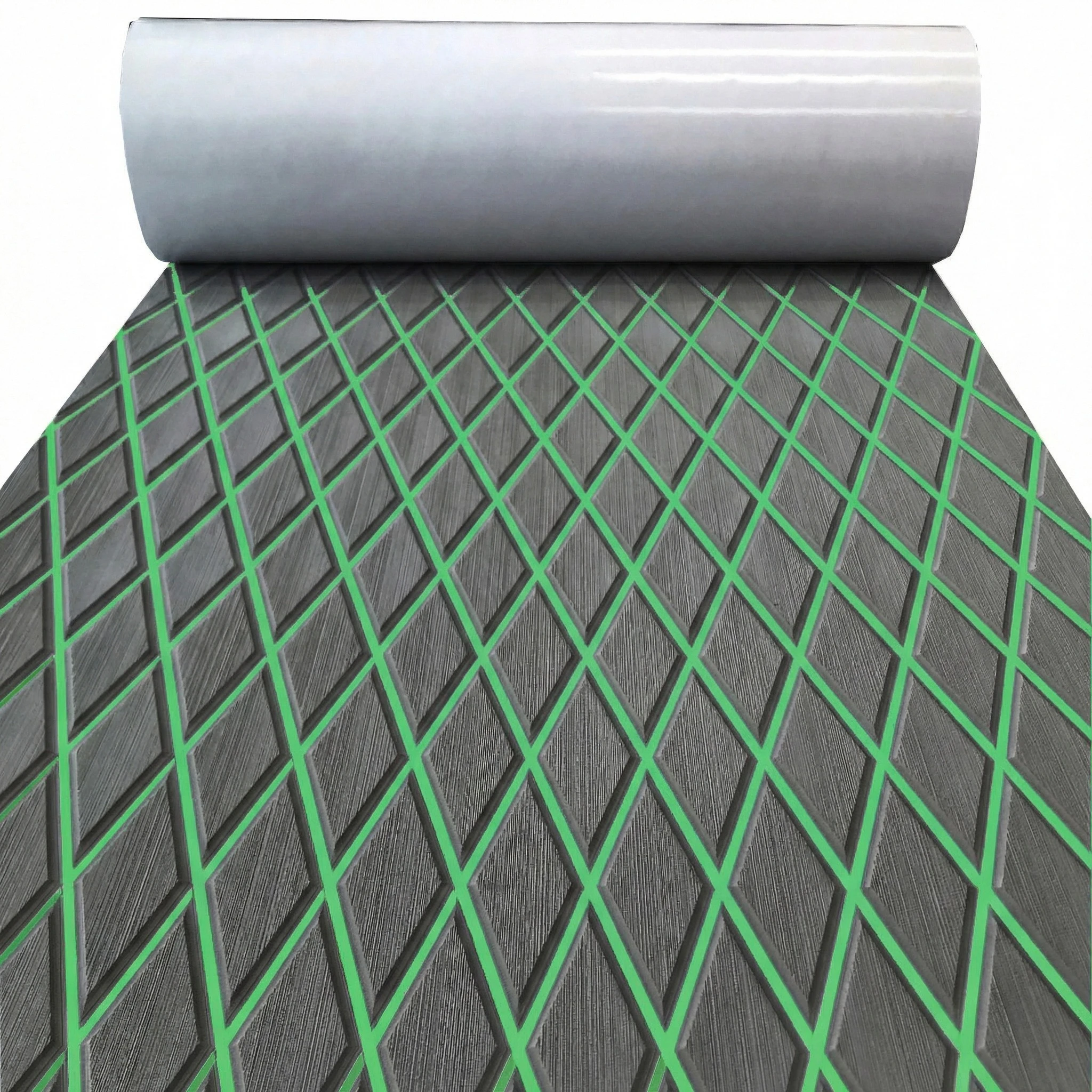 2400x900x6mm Zelfklevende EVA Foam Bootvloer Pad Diamond Faux Teak Decking Sheet Antislip Marine Yacht RV Mat Accessoires