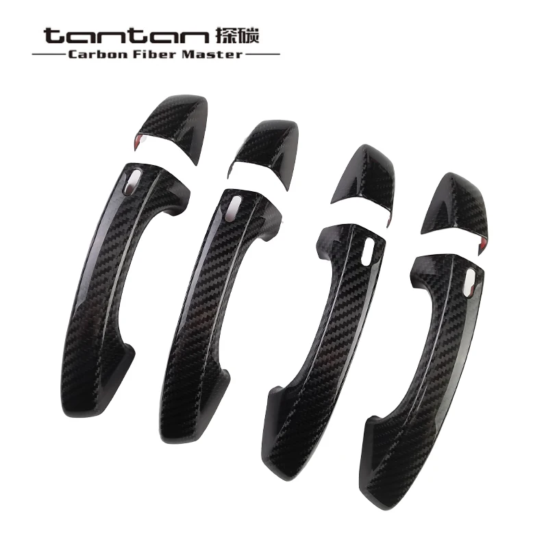 tantan Car Exterior Accessories Door Handle Cover Carbon Fiber Touareg Carbon Fiber Auto Parts