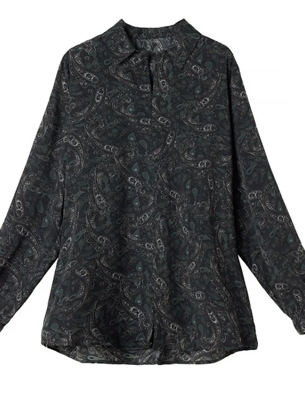 Ele فضفاض طويل Sve مطبوع irt المرأة ربيع جديد Faion حجم كبير يغطي البطن irt مريح للتنفس بولي... #5