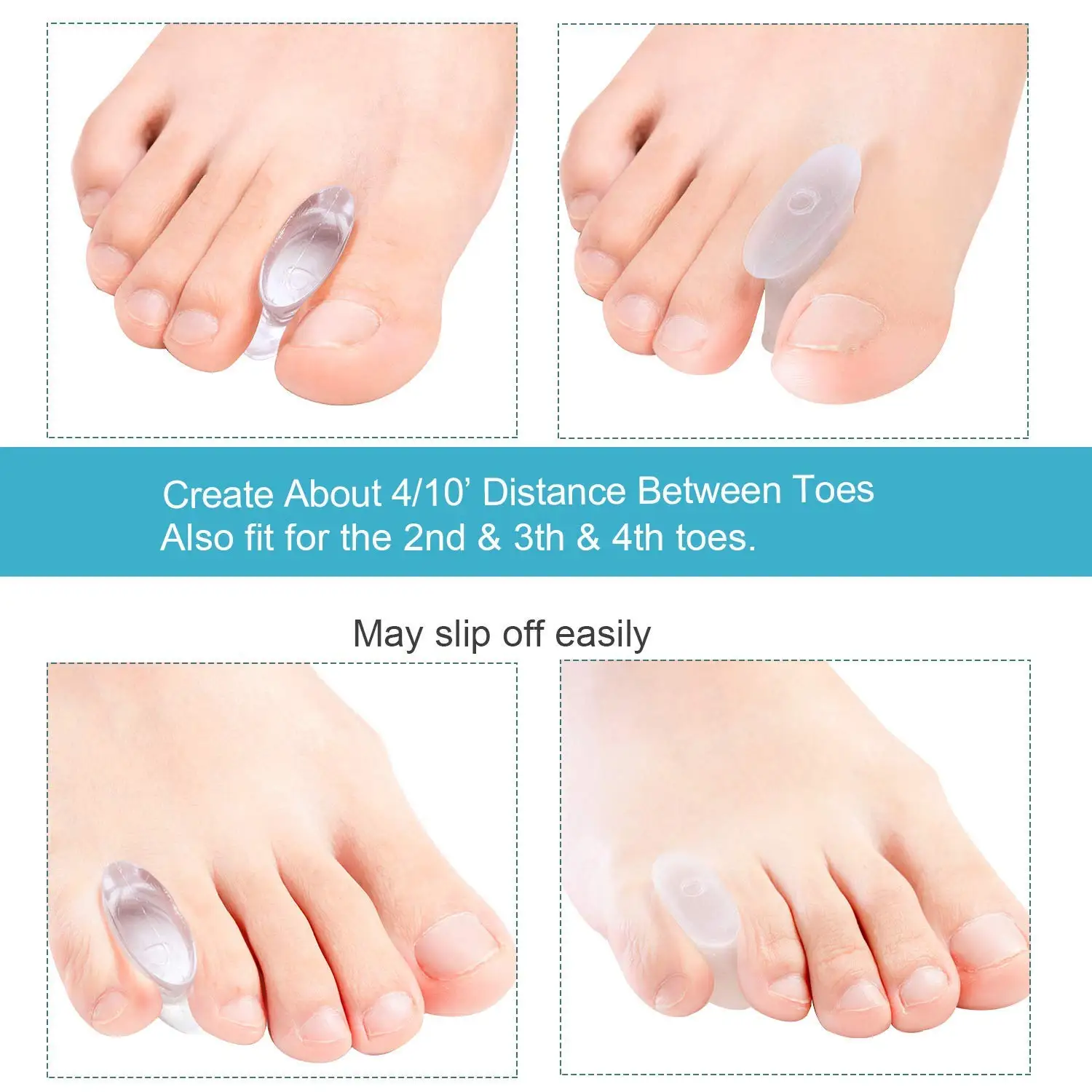 Gel Bunion Corrector and Toe Spacers Separators and Straightener Orthotics for Men and Women Overlapping Toes,Bunion Pain Relief