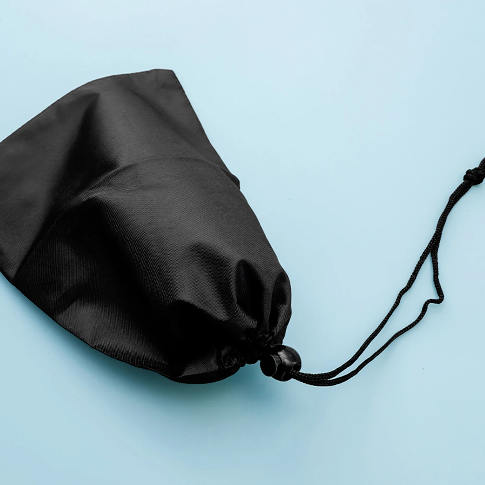 Sacos de cordão de armazenamento preto sacos de organização de cabo de desenho duplo organizador de bolsa de armazenamento de poliéster para pular corda aperto