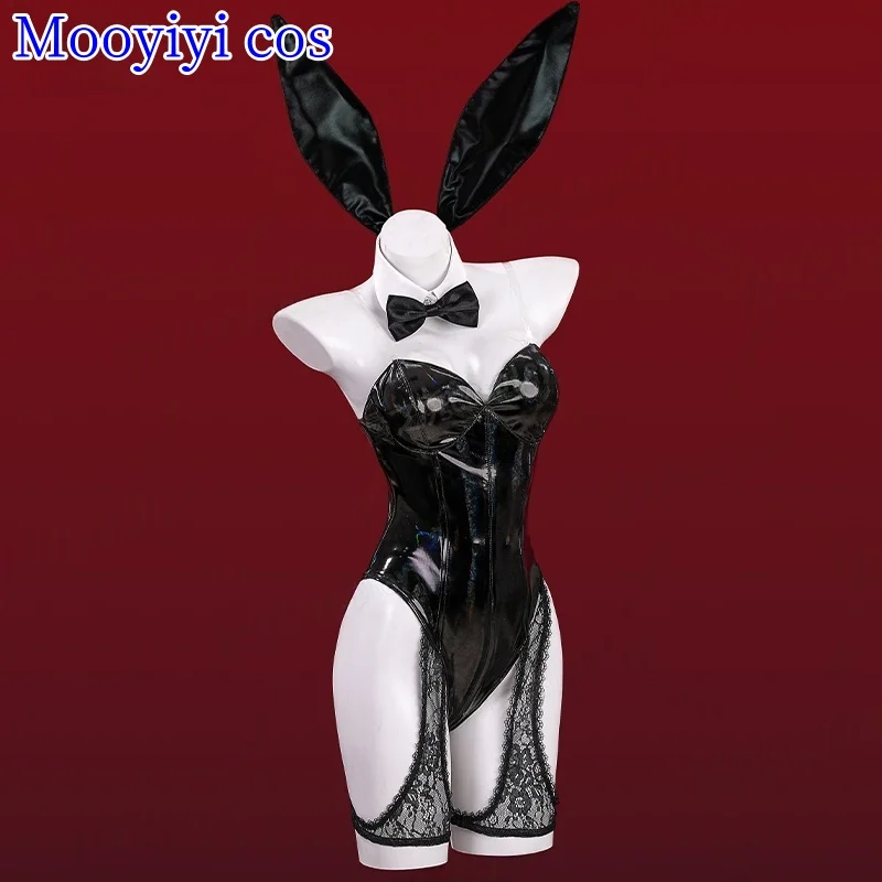فستاني الجديد Mooyiyi cos Kitagawa Marin أزياء تنكرية للهالوين وعيد الميلاد سترة جلدية سوداء رائعة على شكل أرنب فتاة كوس اسم