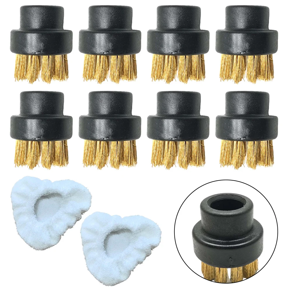 Подушечки для паровой швабры и набор инструментов с круглой щеткой, моющиеся чехлы из микрофибры для треугольной щетки для аксессуаров для пароочистителей Dupray
