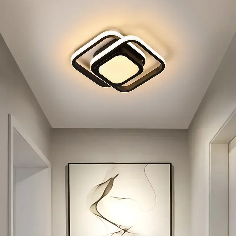 Plafonnier LED trois couleurs, installation en surface, luminaire décoratif de plafond, idéal pour un couloir, une chambre à coucher, un salon ou un bureau