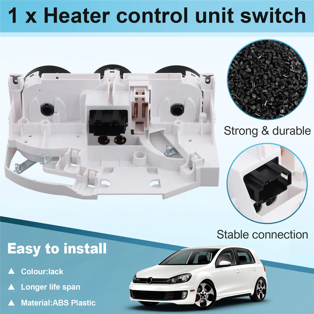 

Heate-Heater Control Unit Switch Air Condition Climate Control Switch 1J0820045F for B5 Golf