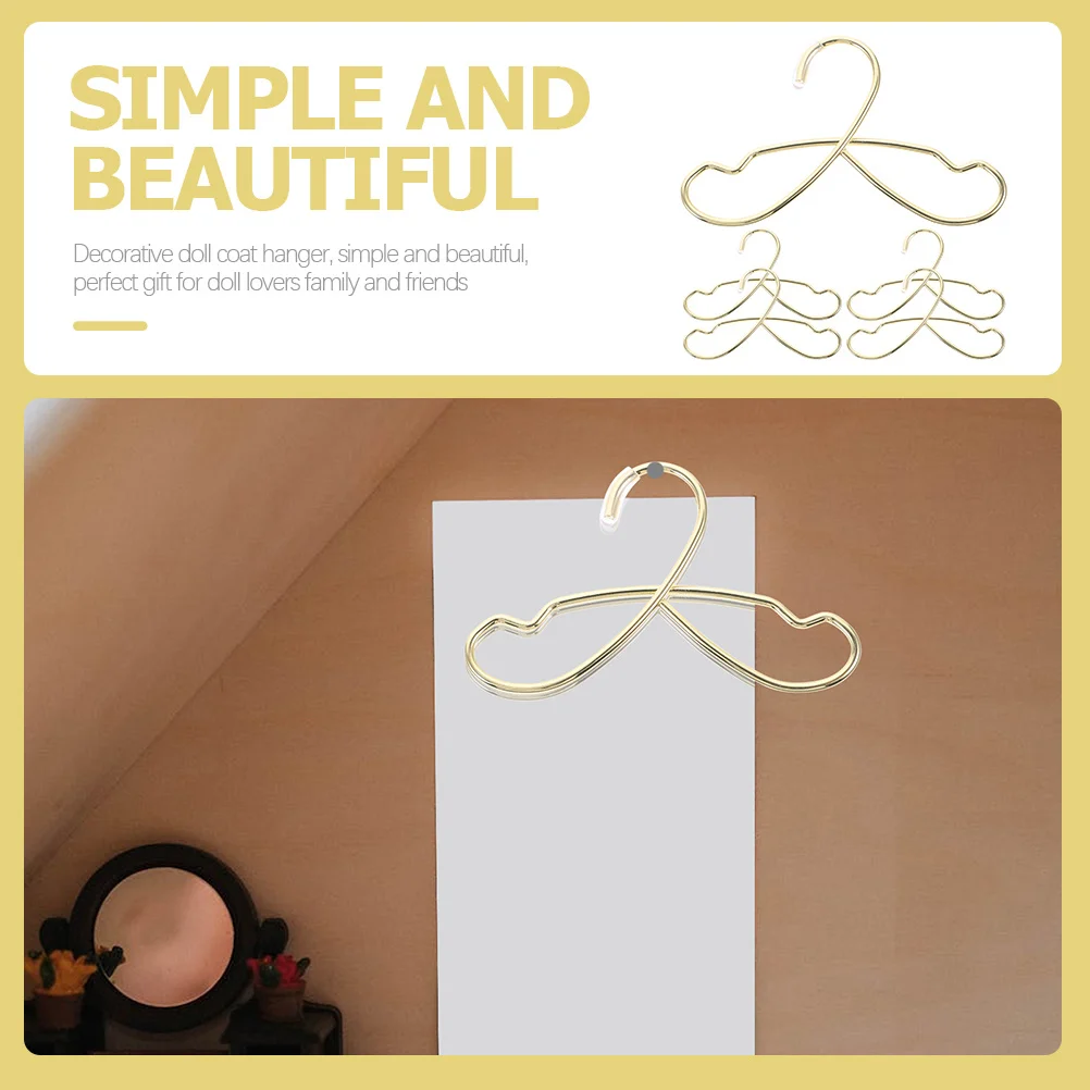 

5Pcs Mini Clothes Hangers for Small Clothing Rack Organizer Display Storage Shelf for Kids Room Decor Collection