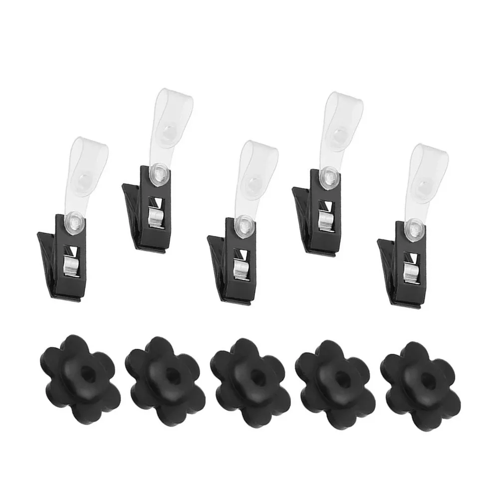 20 Pcs Flag Wind Resistance Clamp Small Clip Pole Retainer Flagpole Outdoor Garden Holder Clips Banner