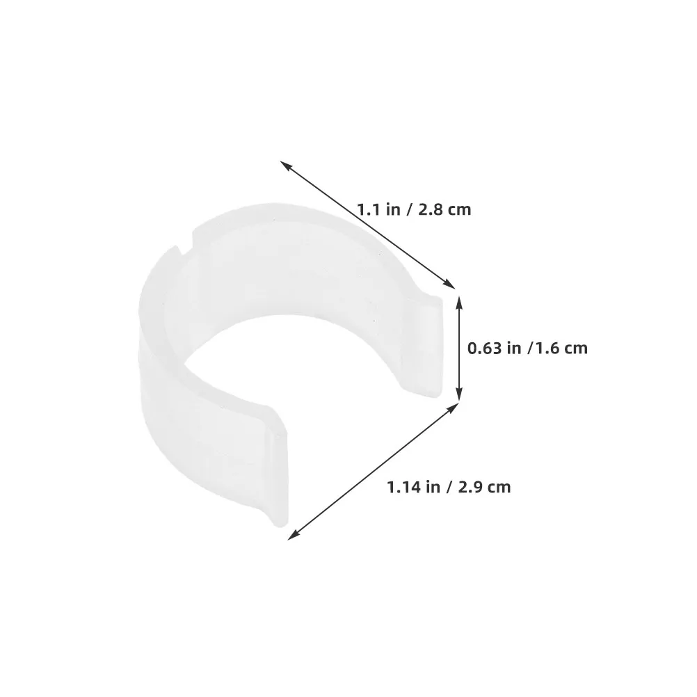 8Pcs Plastic Curtain Rod Brackets Buckle U-Shaped Anti-Slip Pads Secure Fit for 26-28Mm Ceiling Rod Holder Shower Curtain Mount