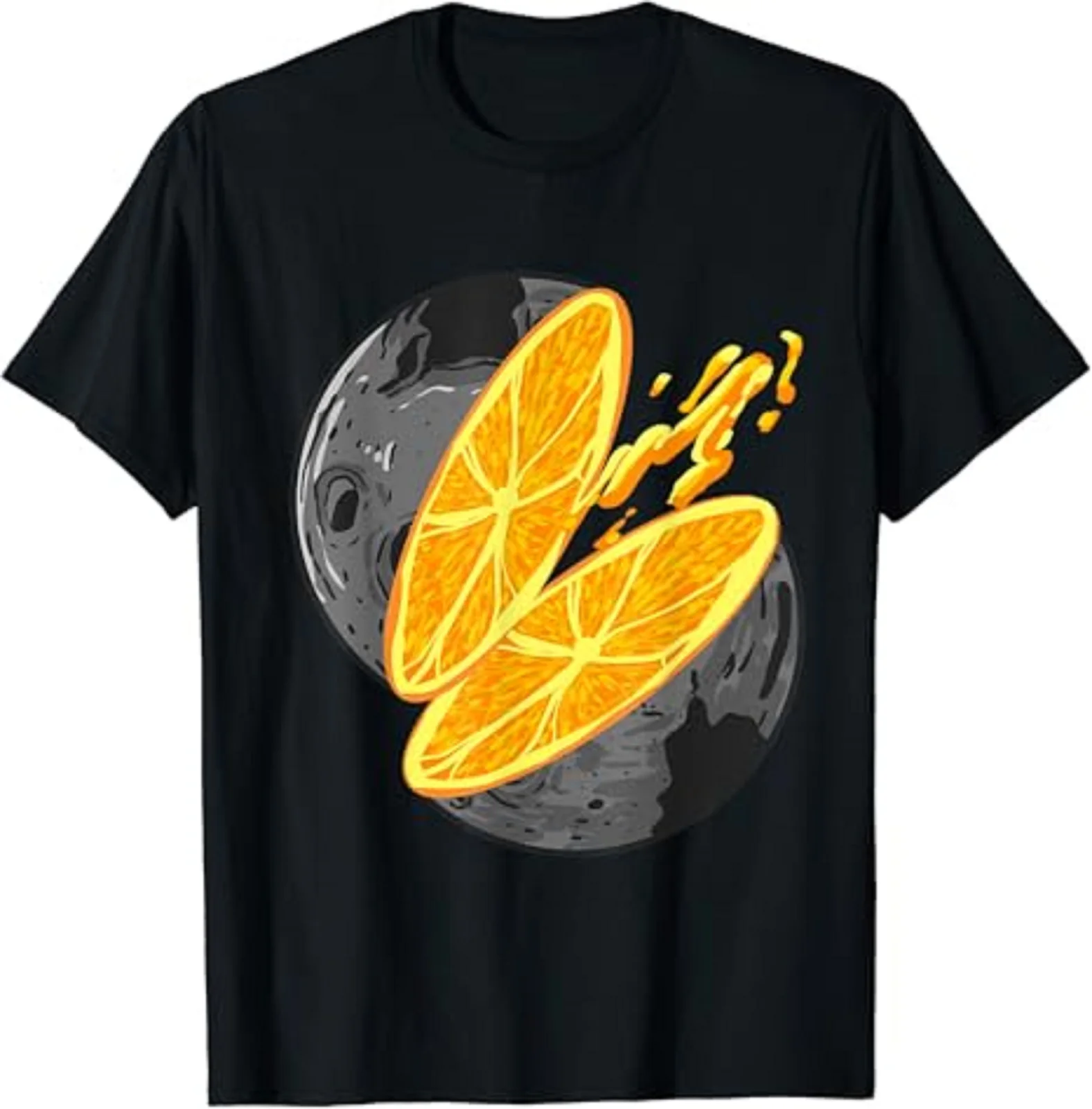 Moon Slice Orange Funny Orange Lover Gift Unisex T-Shirt Size S-5XL