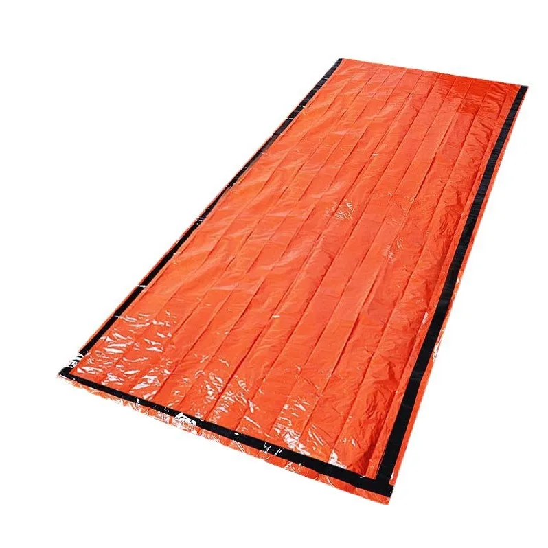 1/2 Stück 210 x 90 cm Notfall-Schlafsack, wasserdichte Aluminiumfolie, Thermodecken für Camping, Wandern, warm halten, Überlebensausrüstung – Detail 8