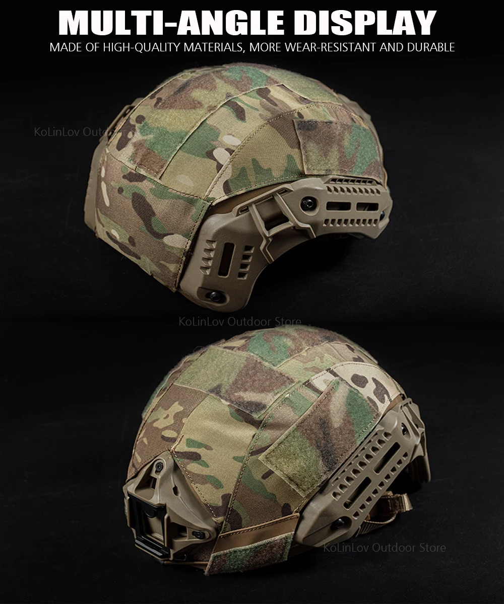 Capa de capacete multicam para caça Airsoft, batalha de guerra CS, pano para estilo MK, assalto militar tático, acessórios para capacete