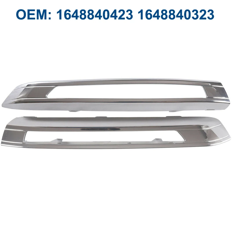 

1648840423 1648840323 Metal Front Bumper Daytime Running Lamp Trim Molding Cover for Mercedes Benz W164 GL350 450 2010-2012