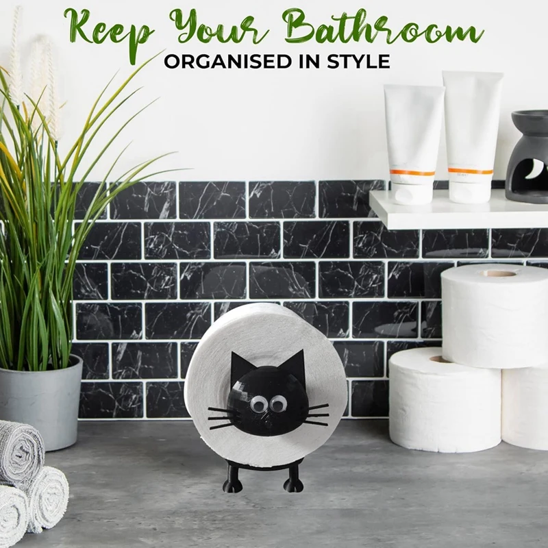 2Pcs Cute Cat Toilet Paper Holder For Home Decor Bathroom Accessories-AT64