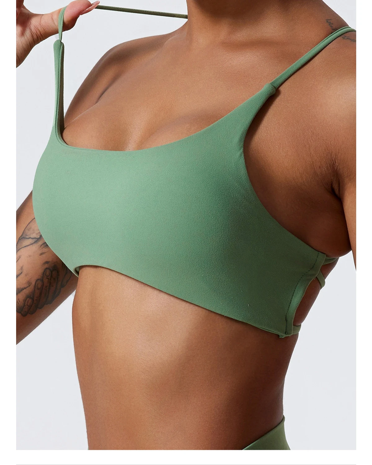 Hearuisavy Sommer Damen Sport-BH Unterwäsche Sportbekleidung Gym-Top Yoga-Kleidung Atmungsaktiv Schnelltrocknend Lauf-Pilates-Fitness-Top – Detail 12