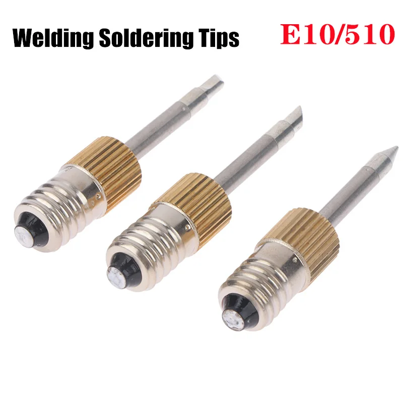 Welding Soldering Tips USB Soldering Iron Head Replacements Threaded Soldering Tip Fits For E10/510 Interface Soldering Iron