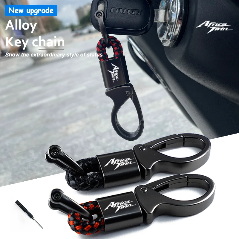 For Honda CRF1100L CRF 1100 L Africa Twin Adventure Sports 2020-2022 Accessories Motorcycle Braided Rope Keyring Metal Keychain