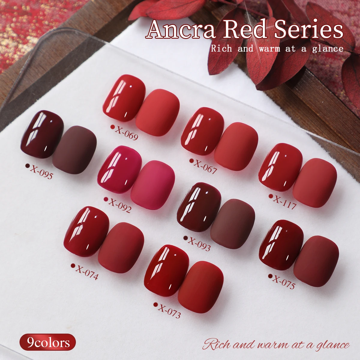 

XEIJAYI маленькая белая бутылка Ankla красный 9 шт./компл.-маникюрный салон женские подарки DIY домашний салон дизайн ногтей женские инструменты для дизайна ногтей