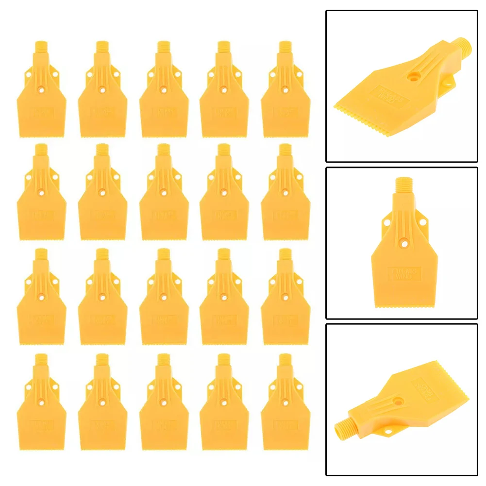 Yellow Air Spray Nozzle Air Blower Nozzle Cooling Applications Drying Applications Flat Fan Distribution For Dry Plastic Bags