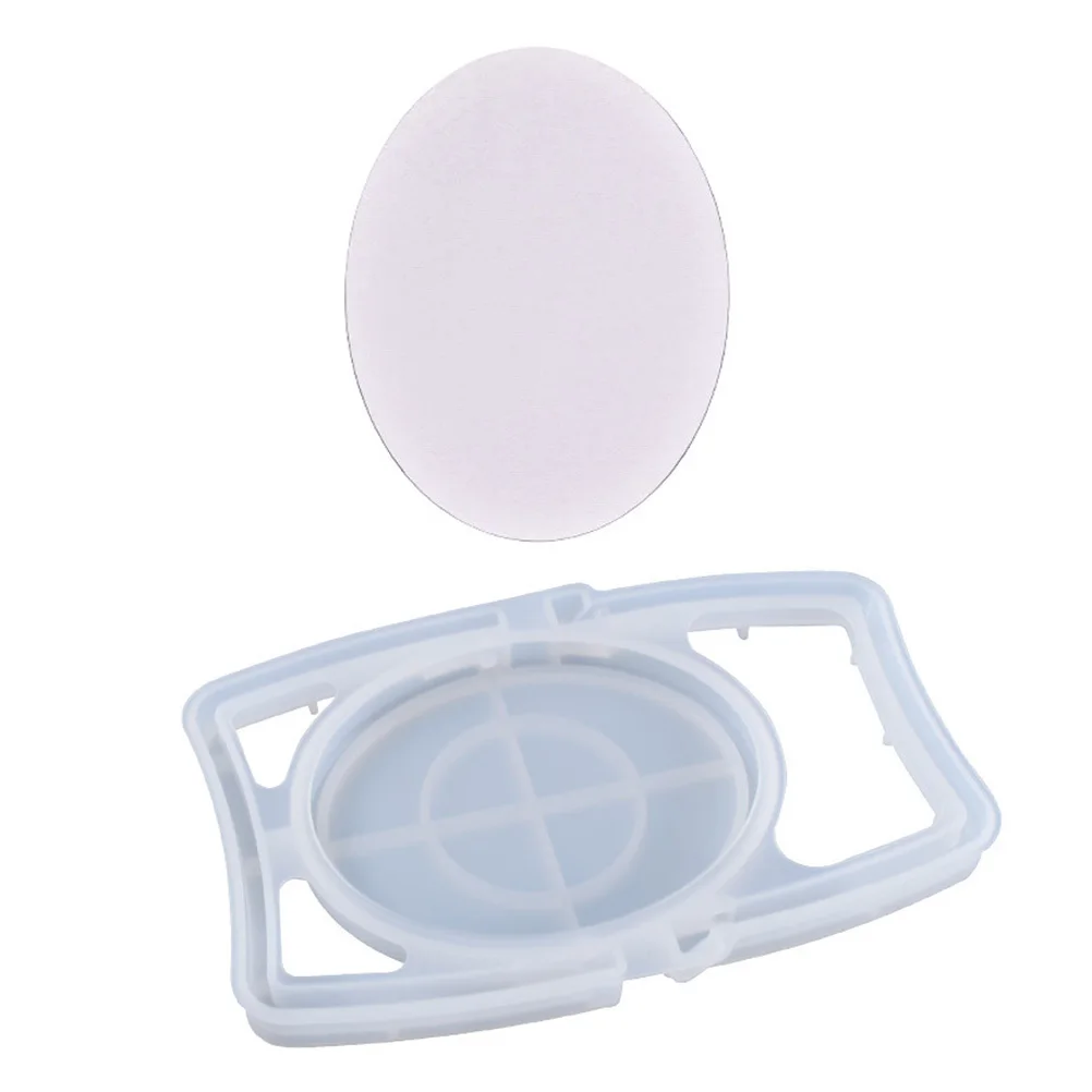 

1 комплект, настольная овальная форма для зеркала, силиконовая форма, высокое качество, антипригарная форма для зеркала для макияжа, ручная работа, лоток для литья из смолы, сделай сам