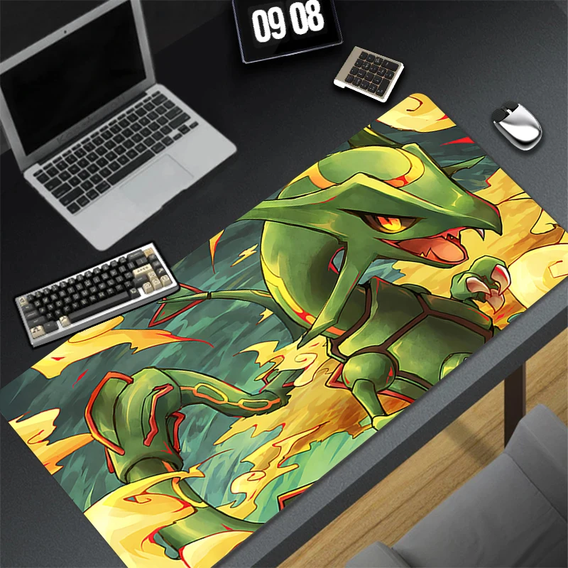 Japan Anime Sky Clouds Mouse Pad Laptop Gaming Accessories Mousepad Large Keyboard Rug PC P-pokemon Rayquaza Extended Desk Mat