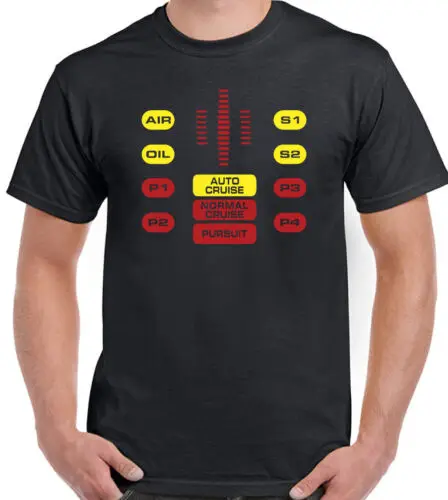 Knight Rider T-Shirt KITT Control Panel Mens Funny David Hasselhoff The Hoff